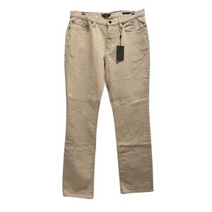 NEW John Varvatos JV 701 Regular Pants Sz 34x33 Ecru Straight Leg Stretch Cotton